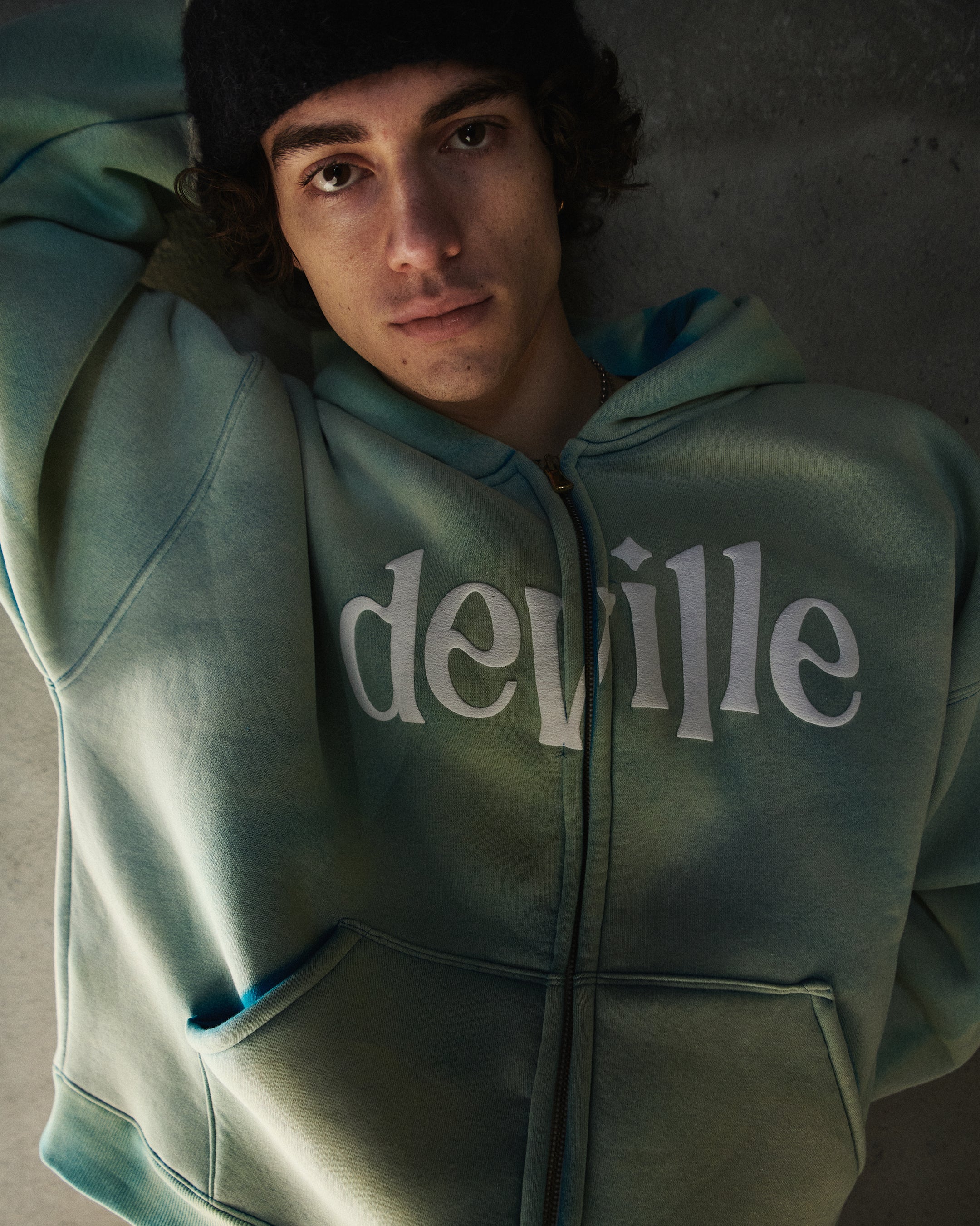 Light Green Zip Hoodie - Image 5